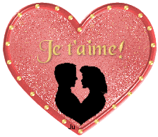 Gif animé je t'aime rose et mauve